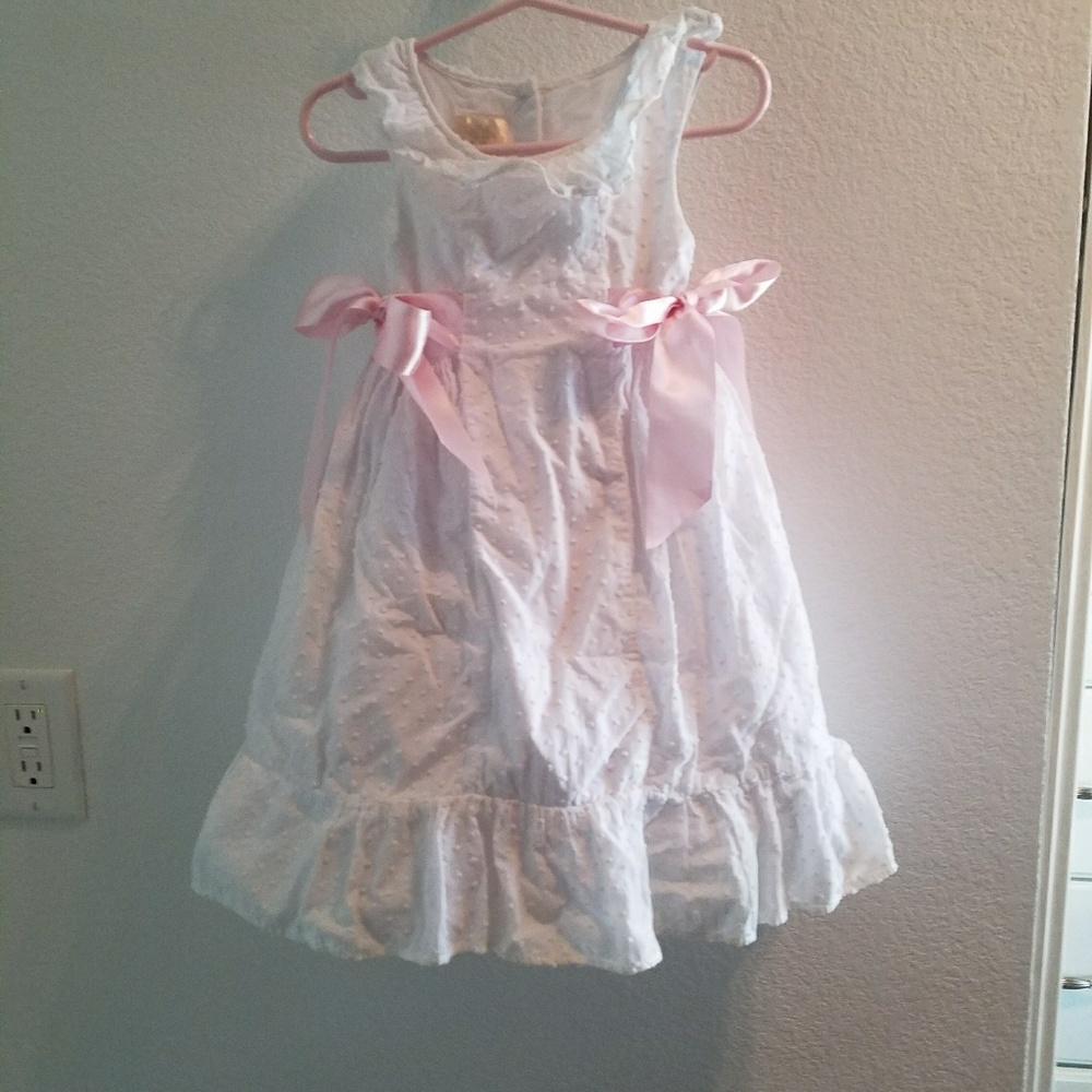 3T Laura Ashley white cotton dress